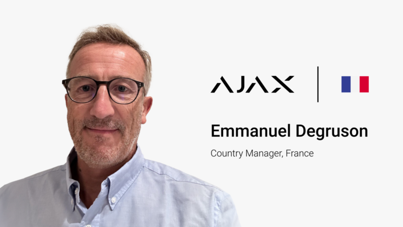 Ajax Systems nomme un Directeur National pour étendre son influence sur le marché français